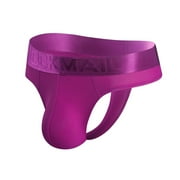TMOYZQ Jockstrap for Men, T Back G String Thongs Stretch Breathable Low Waist Bikini Brief Athletic Supporters Jock Straps Underpants Male Thong Underwear